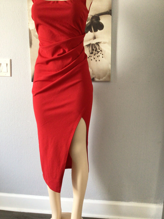 Knitted Women’s Red Dress SZ M