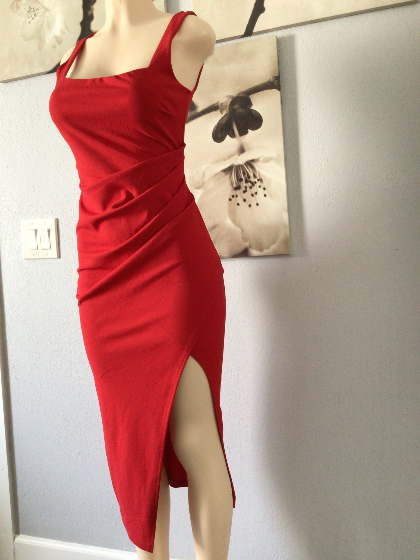 Knitted Women’s Red Dress SZ M